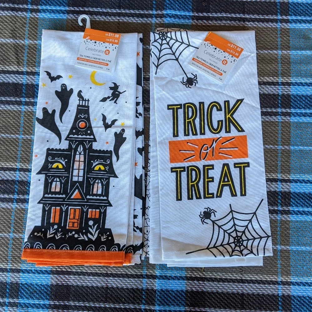 Cute Halloween Tea Towels Trick or Treat